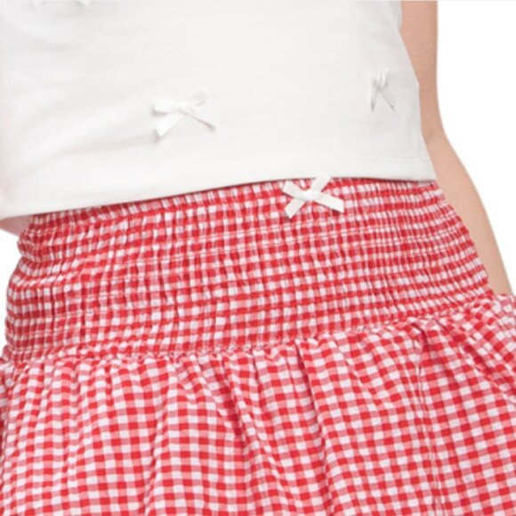 BETTER TOGETHER Bow Top With Gingham Skirt Set And Matching Hair Scrunchie - Picture 4 of 8